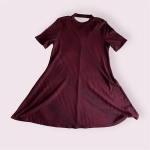 Gibson Latimer knit burgundy stripe dress